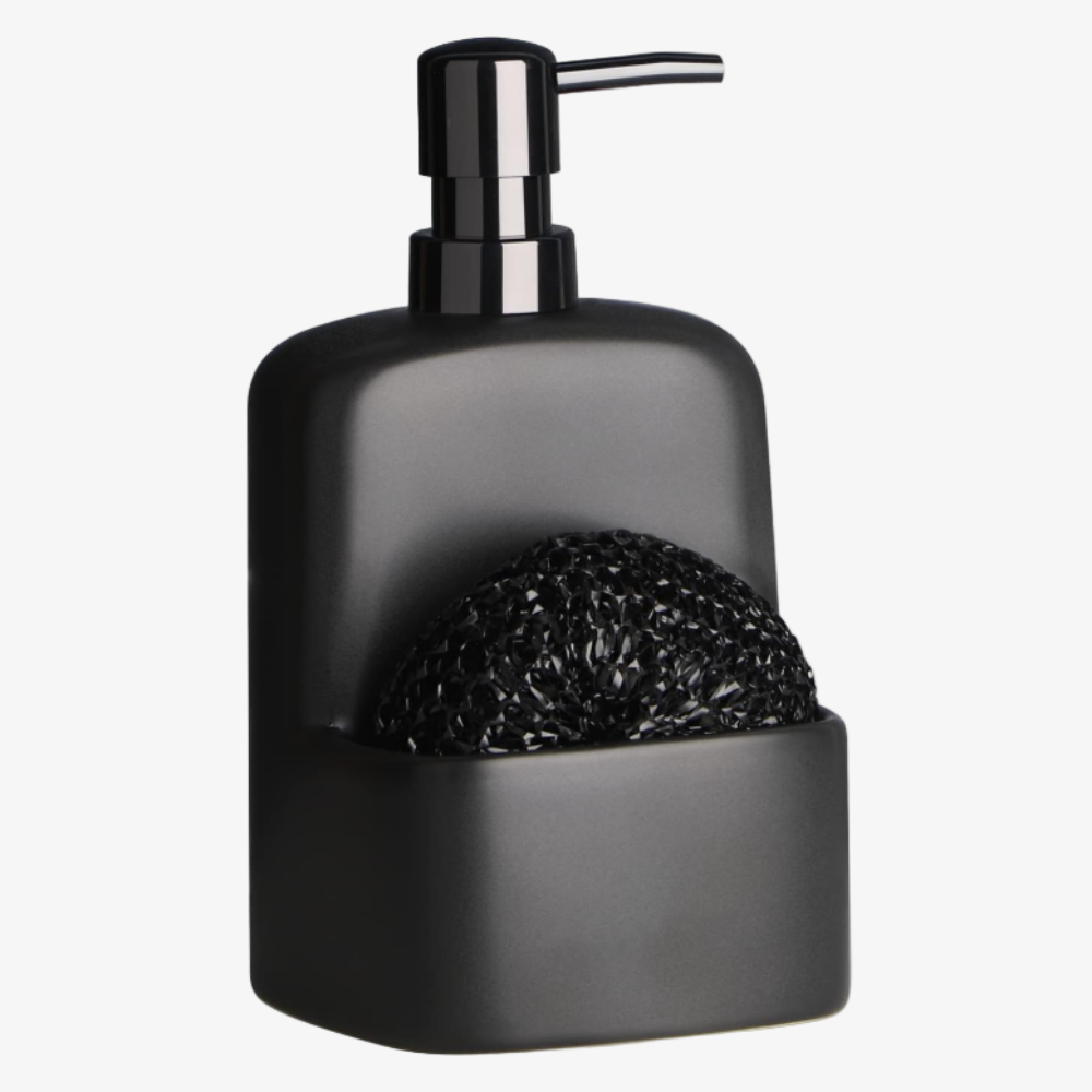 BosilunLife Soap Dispenser with Sponge Holder Liquid Recycled Ceramic Eco-Clay
