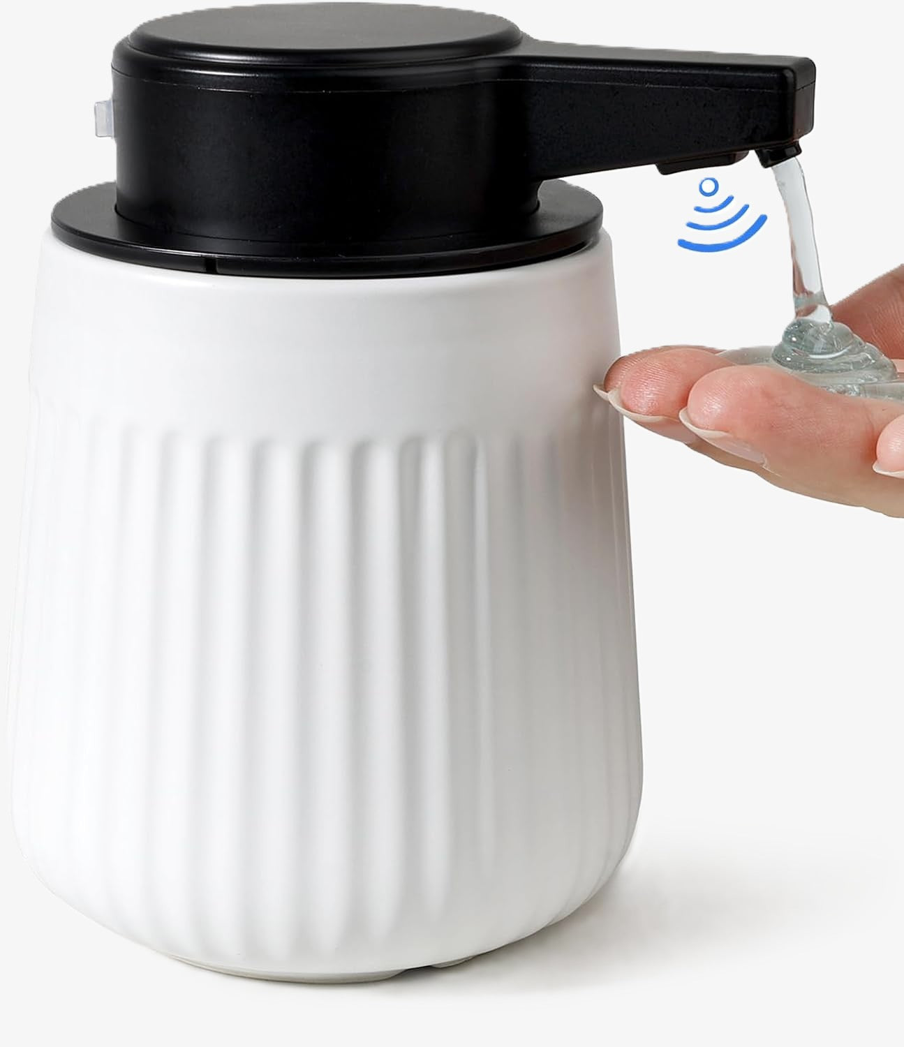 BosilunLife SoftWave Automatic Liquid Soap Dispenser Recycled Eco-Clay 10 oz