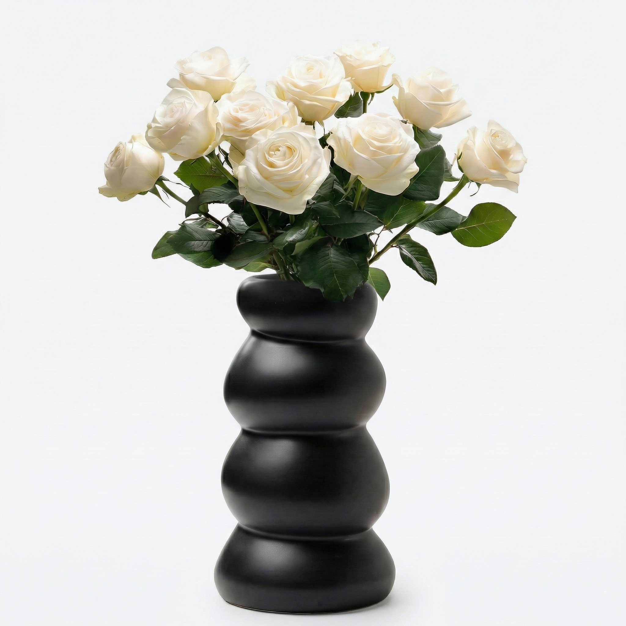 BosilunLife Stacked Bubble Flower Vase Recycled Eco-Clay