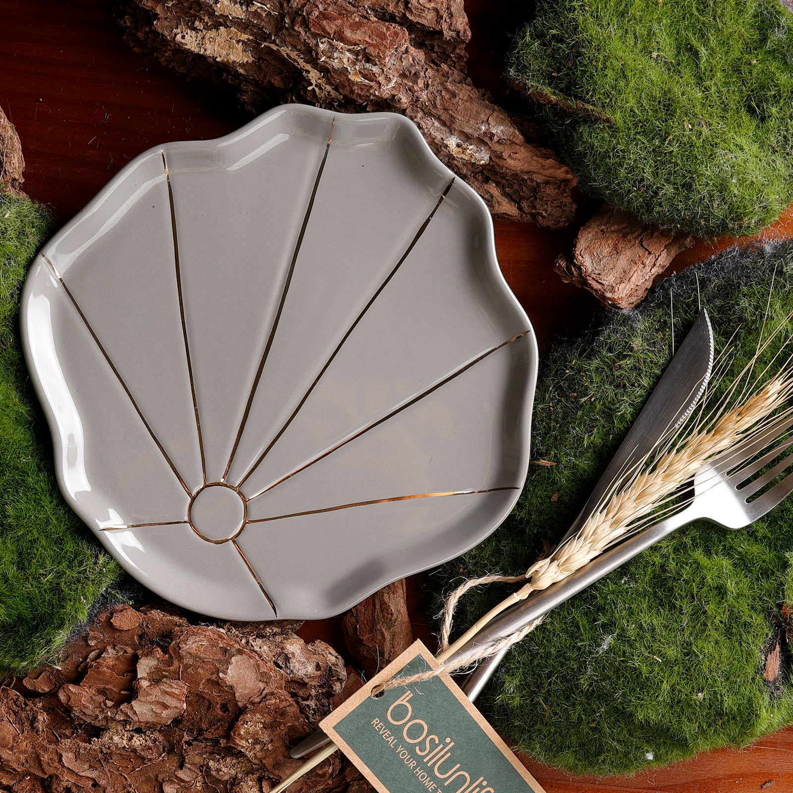 Starry Night Flat Plate Sustainable Ceramic