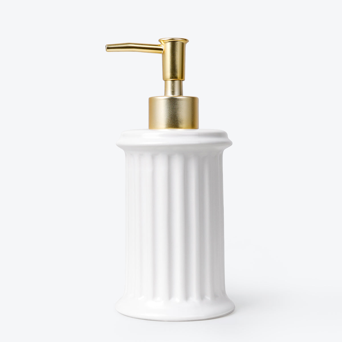 BosilunLife Roman Column Soap Dispenser White Recycled Ceramic Eco-Clay