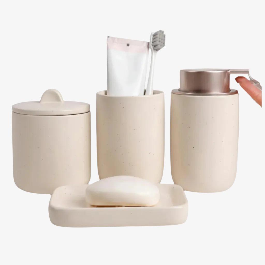 BosilunLife Apricot Liquid Bathroom Set - Square Format