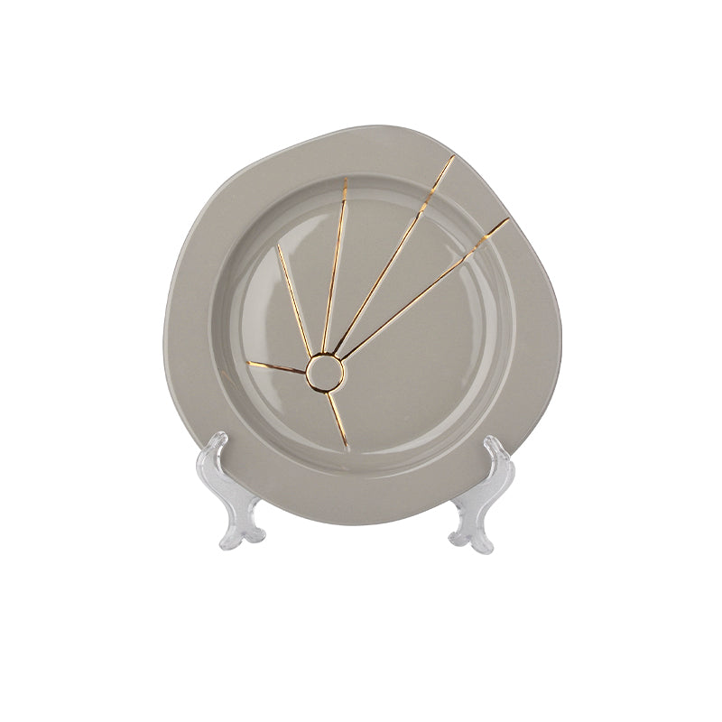 grey soup plate